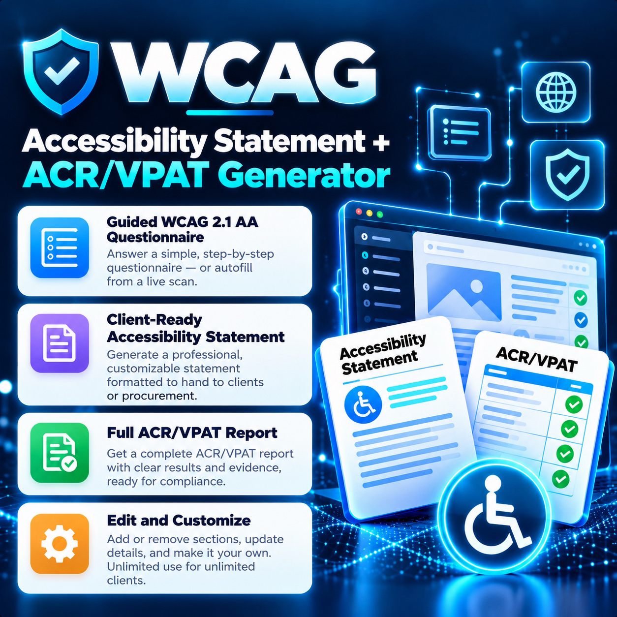 Accessibility Statement and ACR/VPAT Generator illustration